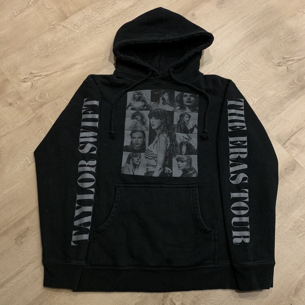 Taylor Swift The Eras Tour Hoodie Sweatshirt Adult Small S Black Double Sided
